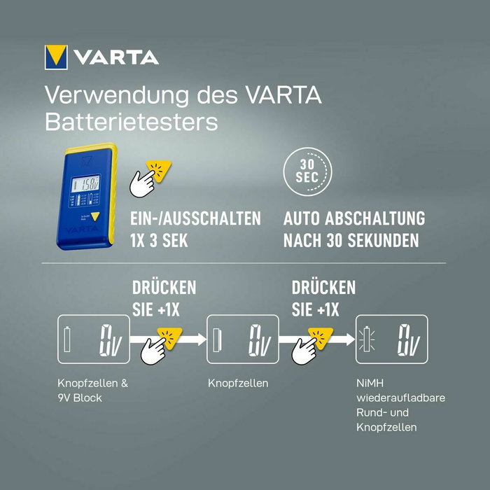 Varta LCD Battery Tester 00893101111
