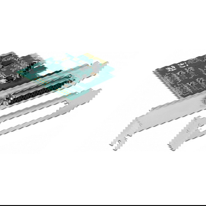 DeLOCK 90412 Tarjeta PCI Express PCIe a Paralelo IEEE1284 de Perfil Bajo, 1 Puerto, 0.0015 Gbit/s, Compatible con Windows 10/8.1/7