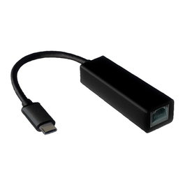 VALUE Adaptador USB 3.2 Gen 2 Tipo C a Ethernet Gigabit (1 Gbit/s), 12991115, Negro, Cable 0.1 m
