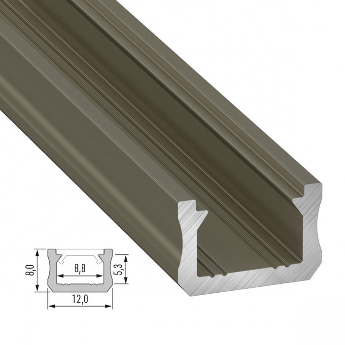 Perfil de aluminio Tipo X 2,02M Perfil de aluminio Tipo X 2,02M