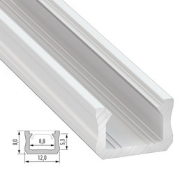 Perfil de aluminio Tipo X 2,02M