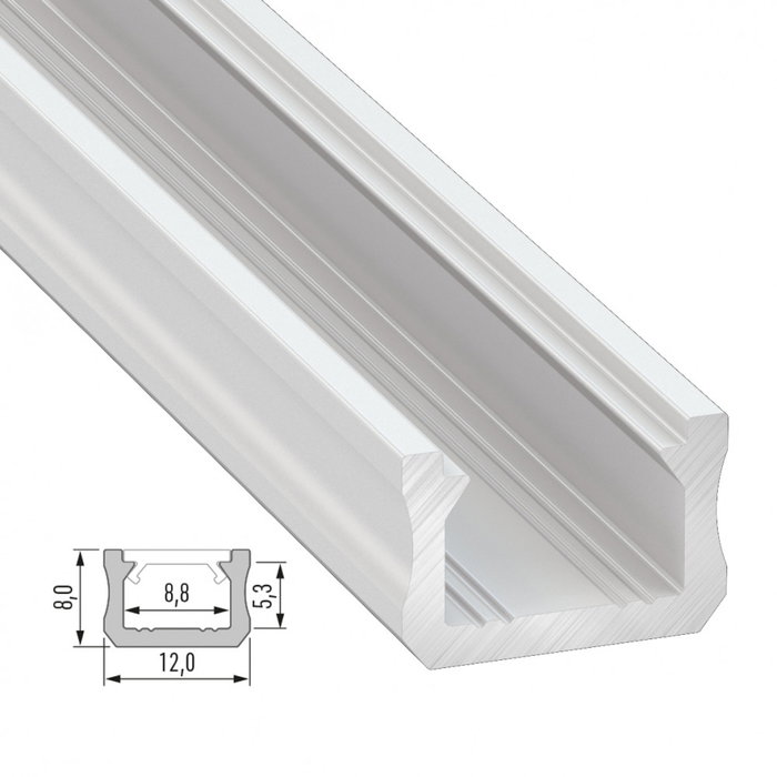 Perfil de aluminio Tipo X 2,02M Perfil de aluminio Tipo X 2,02M