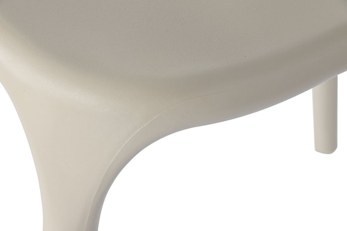 DKD Home Decor Silla Urbana Apilable Beige 51 x 76.5 x 50 cm - Tratamiento UV, Asiento 46 cm