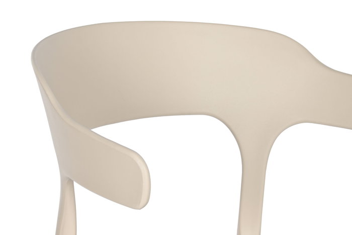 DKD Home Decor Silla Urbana Apilable Beige 51 x 76.5 x 50 cm - Tratamiento UV, Asiento 46 cm