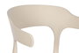 DKD Home Decor Silla Urbana Apilable Beige 51 x 76.5 x 50 cm - Tratamiento UV, Asiento 46 cm