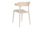 DKD Home Decor Silla Urbana Apilable Beige 51 x 76.5 x 50 cm - Tratamiento UV, Asiento 46 cm