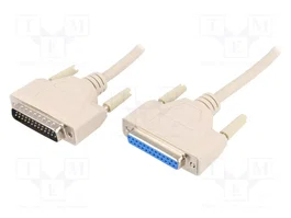 DIGITUS Cable alargador D-Sub25 macho/hembra 2m beige