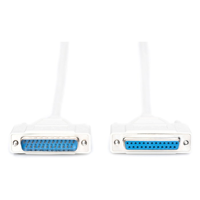 Digitus Cable alargador D-Sub25 Serial/Paralelo 2 m Beige