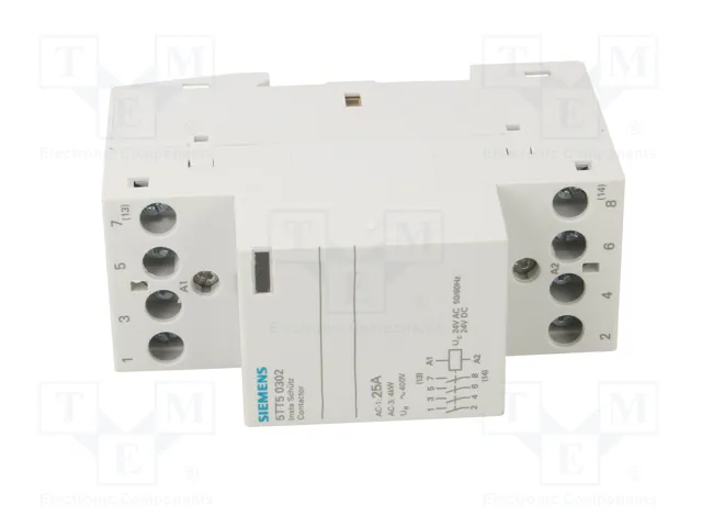 SIEMENS 5TT5030-2 Contactor 4-polar de instalación 25A 24VAC/24VDC