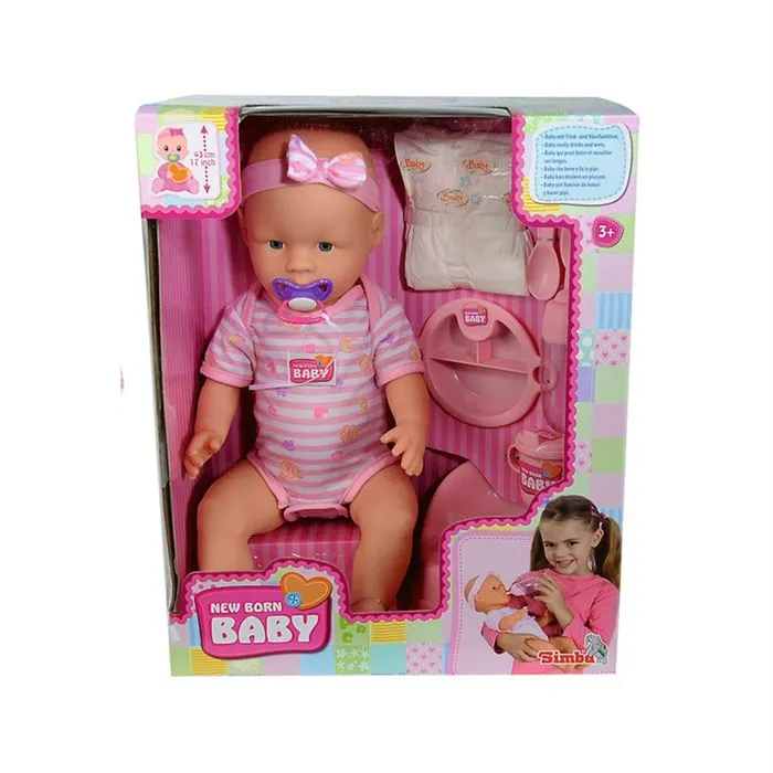 BORN BABY Muñeca Bebé Pink Baby Doll 43cm Bebe y Hace Pipí BORN BABY Muñeca Bebé Pink Baby Doll 43cm Bebe y Hace Pipí