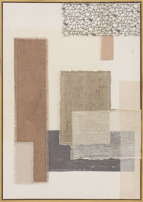 DKD Home Decor Set de 2 Cuadros Abstractos 3D Beige y Marrón 50x70 cm