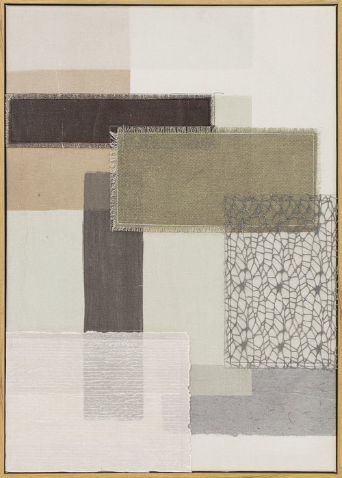 DKD Home Decor Set de 2 Cuadros Abstractos 3D Beige y Marrón 50x70 cm