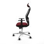PIQUERAS Y CRESPO Silla de oficina Jorquera con mecanismo Sincro, color Granate y Gris
