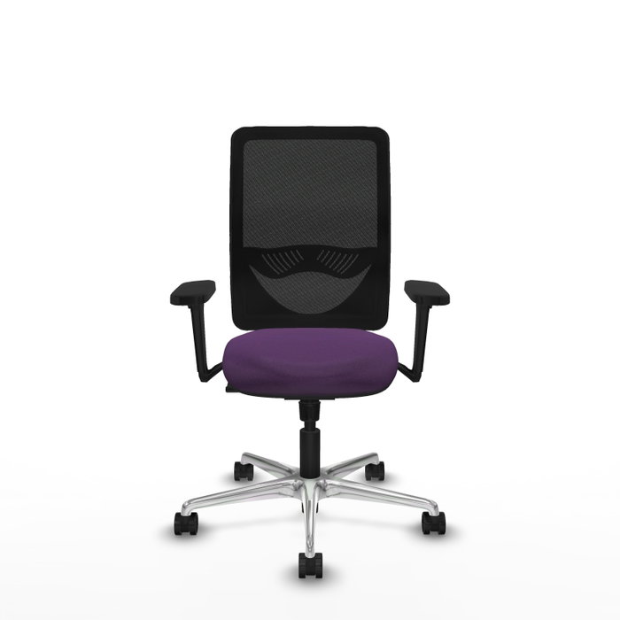 PIQUERAS Y CRESPO Silla de oficina Zulema con mecanismo Sincro, Morado y Negro
