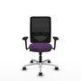 PIQUERAS Y CRESPO Silla de oficina Zulema con mecanismo Sincro, Morado y Negro