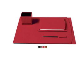 Escribania Nadal Top Line Piel 4 Piezas Cuero (Vade, Cubilete, Porta-Block, Abrecartas)