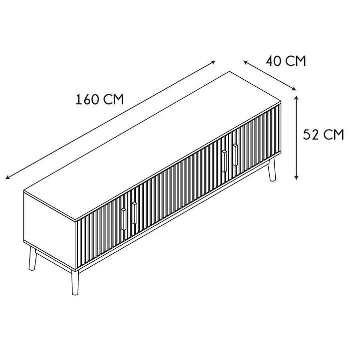 Home Deco Factory Mueble TV Klaus 160x40x52 cm