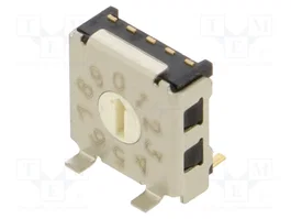 Aratas (Formerly Omron Components) Conmutador de código DEC/BCD 10 posiciones SMT A6KSV-104RF