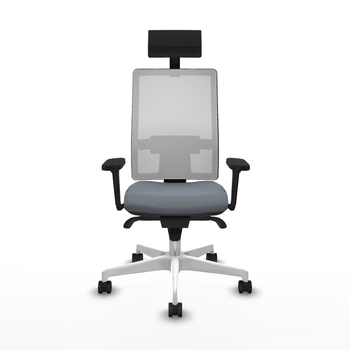 PIQUERAS Y CRESPO Silla de oficina Horna Gris y Blanco