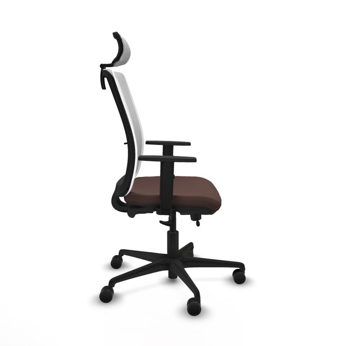PIQUERAS Y CRESPO Silla de oficina Haches con mecanismo Sincro/Traslack Marrón y Blanco
