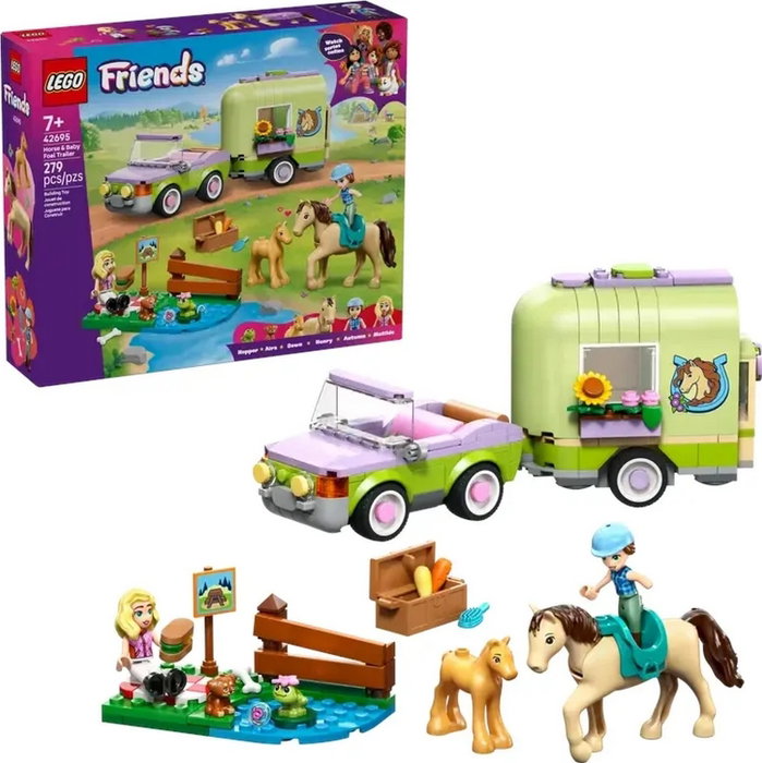 LEGO Friends Remolque para Caballo y Potrillo con 2 Minipersonajes y Animales con 279 piezas LEGO Friends Remolque para Caballo y Potrillo con 2 Minipersonajes y Animales con 279 piezas