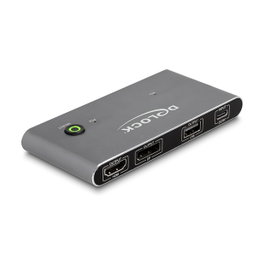 DeLOCK KVM Switch USB-C a HDMI y DisplayPort 8K MST 11485
