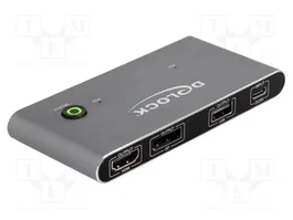 DeLOCK KVM Switch USB-C a HDMI y DisplayPort 8K MST 11485