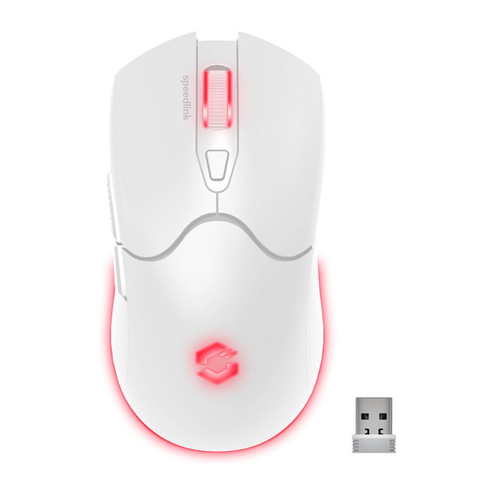 Speedlink VELOX SL-680102-WT Ratón Gaming Inalámbrico RGB 4800 DPI Blanco