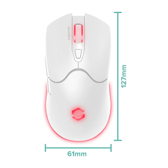 Speedlink VELOX SL-680102-WT Ratón Gaming Inalámbrico RGB 4800 DPI Blanco