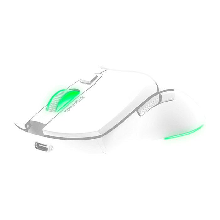 Speedlink VELOX SL-680102-WT Ratón Gaming Inalámbrico RGB 4800 DPI Blanco