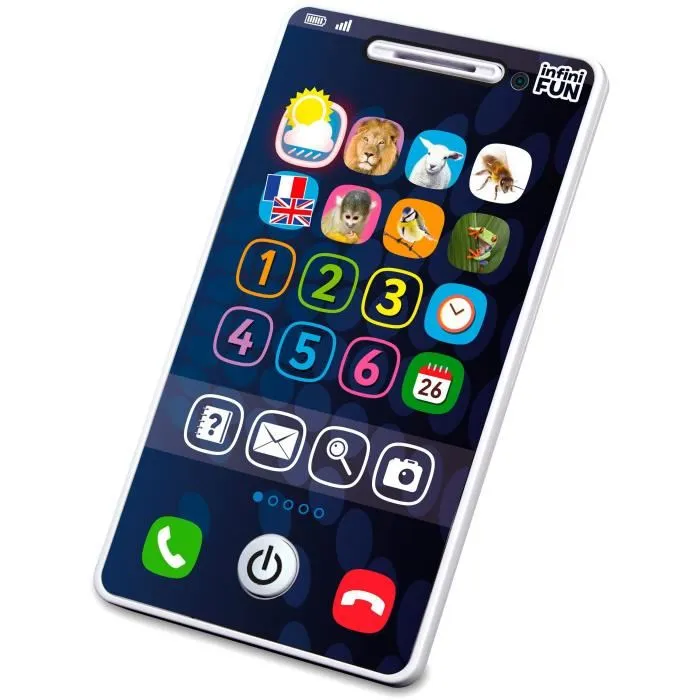 TALDEC Infini Fun Smartphone Educativo Bilingüe para Bebés y Niños a Partir de 12 Meses con 4 Modos de Juego TALDEC Infini Fun Smartphone Educativo Bilingüe para Bebés y Niños a Partir de 12 Meses con 4 Modos de Juego