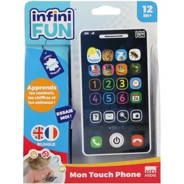 TALDEC Infini Fun Smartphone Educativo Bilingüe para Bebés y Niños a Partir de 12 Meses con 4 Modos de Juego