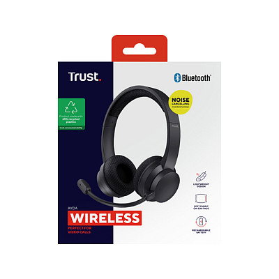 Trust Ayda Auriculares Inalámbricos y Alámbricos con Micrófono ENC - Negro Trust Ayda Auriculares Inalámbricos y Alámbricos con Micrófono ENC - Negro