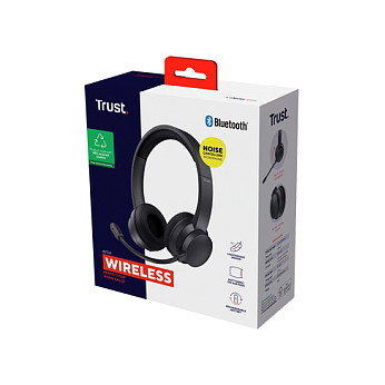 Trust Ayda Auriculares Inalámbricos y Alámbricos con Micrófono ENC - Negro Trust Ayda Auriculares Inalámbricos y Alámbricos con Micrófono ENC - Negro