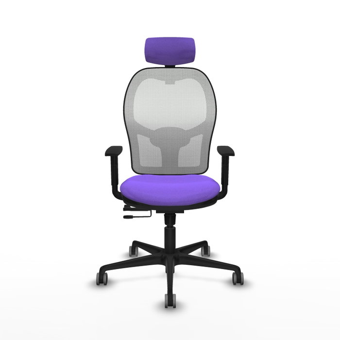 PIQUERAS Y CRESPO Silla de oficina Jorquera con mecanismo Sincro/Traslack, Lila y Blanco