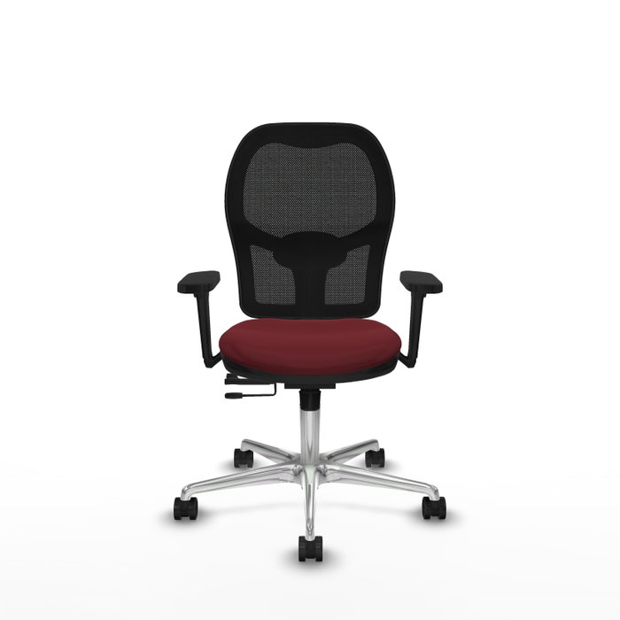 PIQUERAS Y CRESPO Silla de oficina Jorquera Granate y Negro con mecanismo Sincro/Traslack PIQUERAS Y CRESPO Silla de oficina Jorquera Granate y Negro con mecanismo Sincro/Traslack