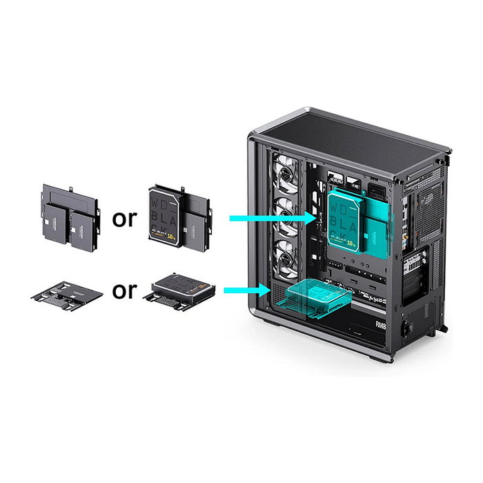 Jonsbo D401 Midi Tower ATX con Vidrio Templado - Negro