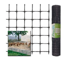 Malla Avícola Plástica 15 x 15 mm Rollo de 2 x 200 m 68 g/m²