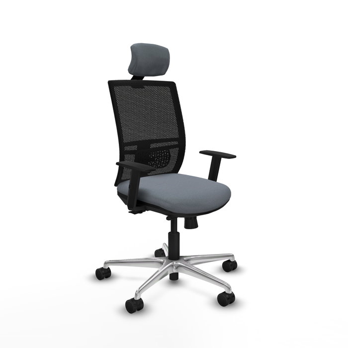 PIQUERAS Y CRESPO Silla de oficina Yunquera con mecanismo Sincro/Traslack, Gris y Negro PIQUERAS Y CRESPO Silla de oficina Yunquera con mecanismo Sincro/Traslack, Gris y Negro