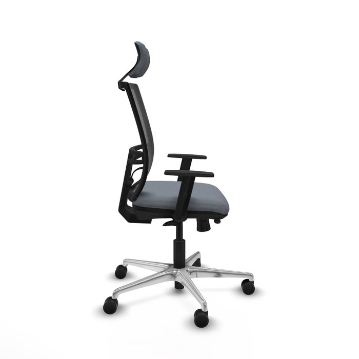 PIQUERAS Y CRESPO Silla de oficina Yunquera con mecanismo Sincro/Traslack, Gris y Negro PIQUERAS Y CRESPO Silla de oficina Yunquera con mecanismo Sincro/Traslack, Gris y Negro
