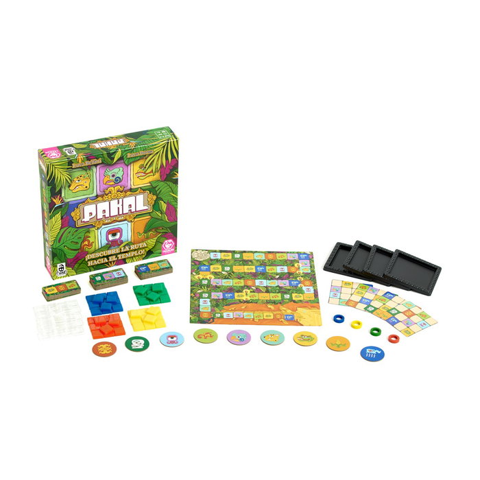 Tranjis Games - Juego de Mesa Pakal, Puzzle Deslizante de Agilidad Visual y Velocidad, para 2 a 4 Jugadores (A Partir de 8 Años), Partidas de 20 Minutos
