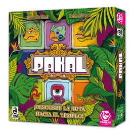 Tranjis Games - Juego de Mesa Pakal, Puzzle Deslizante de Agilidad Visual y Velocidad, para 2 a 4 Jugadores (A Partir de 8 Años), Partidas de 20 Minutos