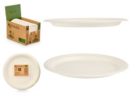 Kinvara Set 6 Plato Llano Biodegradable 25 cm (Set de 64)