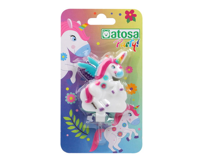 Vela Unicornio Multicolor 10 cm Diámetro Decoración