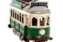 DKD Home Decor Vehículo de Decoración Tranvía Verde Metal