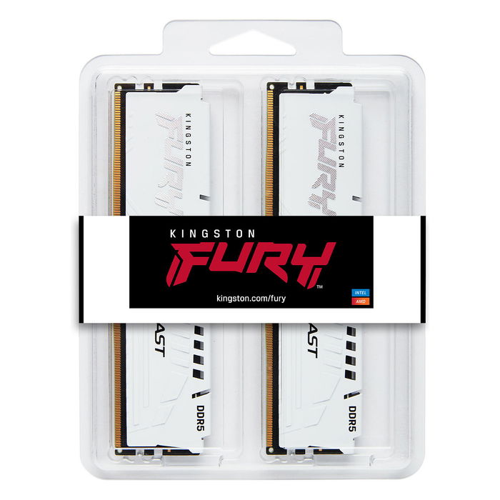 Kingston FURY Beast 64GB (Kit de 2 x 32GB) DDR5 5200MT/s CL40 DIMM White con XMP