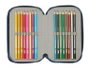 Safta Plumier Triple Estuche Escolar con 37 Piezas, Capacidad 12.5 x 19.5 x 5.5 cm, Para Material de Oficina y Papelería
