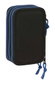 Safta Plumier Triple Estuche Escolar con 37 Piezas, Capacidad 12.5 x 19.5 x 5.5 cm, Para Material de Oficina y Papelería
