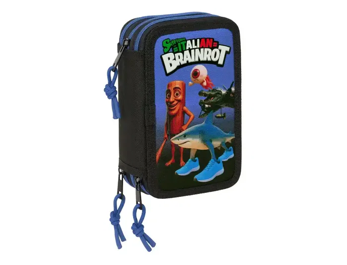 Safta Estuche Escolar Brainrot Triple Cremallera 37 Piezas Safta Estuche Escolar Brainrot Triple Cremallera 37 Piezas