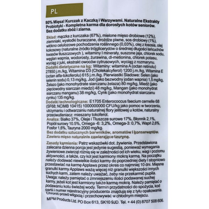Applaws Applaws Cat Dry Senior Pollo 7,5kg Applaws Applaws Cat Dry Senior Pollo 7,5kg